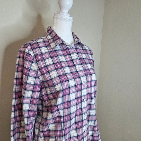 Brooks Brothers Pink Plaid Flannel Button Down Shirt 100% Cotton Preppy Size 8 - Picture 2 of 6